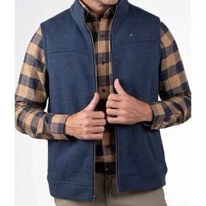 Tailor Vintage Pur Tec Vest Mens XL Heather Blue Performance Knit Lightweight